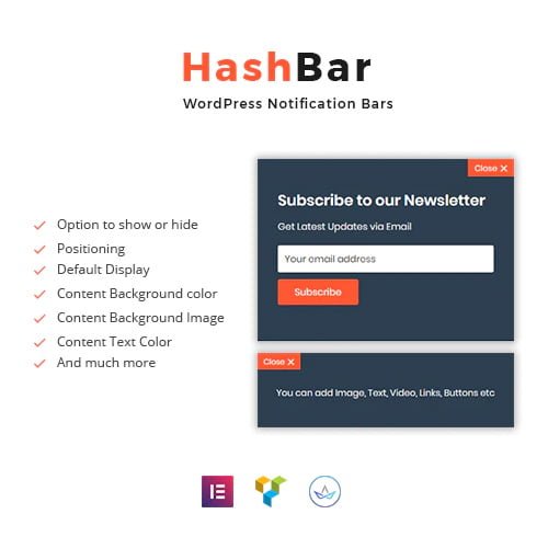 HashBar Pro WordPress Notification Bar