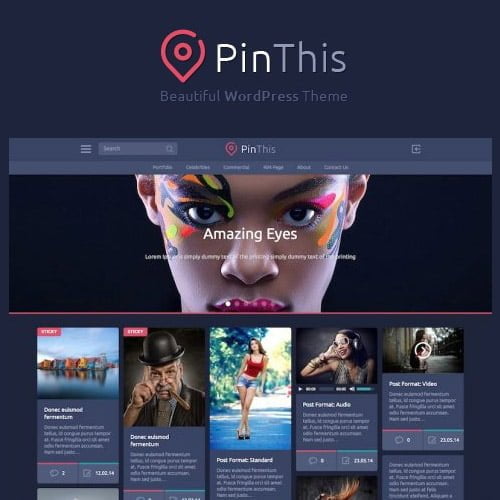 PinThis Pinterest Style WordPress Theme