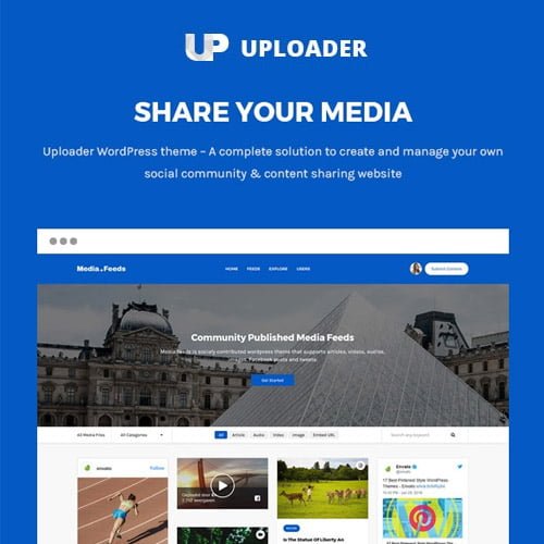 Uploader Advanced Media Sharing Theme