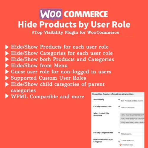 WooCommerce Hide Products by User Roles