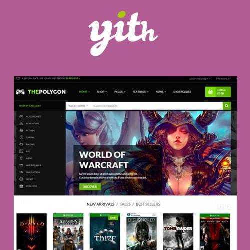 YITH The Polygon WordPress Theme for Video Games 1