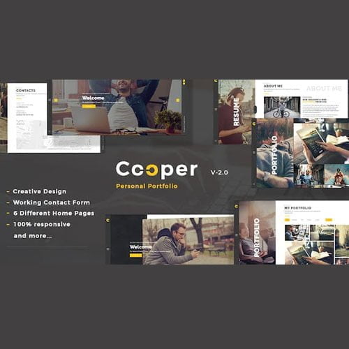 Cooper – Creative Responsive Personal Portfolio WordPress Theme