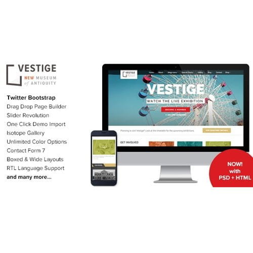 Vestige – Museum Responsive WordPress Theme