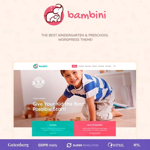 Bambini – Pre-School and Kindergarten Theme