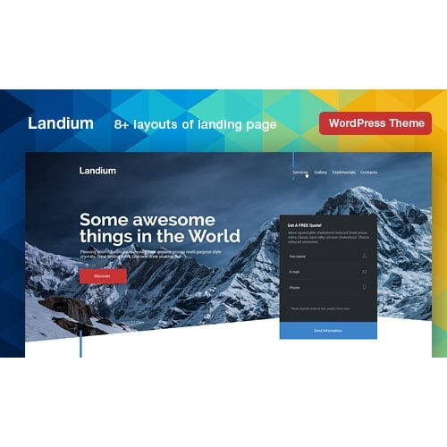 Landium – APP Landing Page WordPress