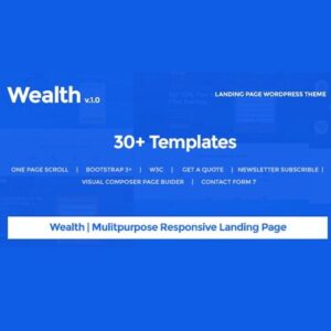 Wealth – Multi-Purpose Landing Page WordPress Theme